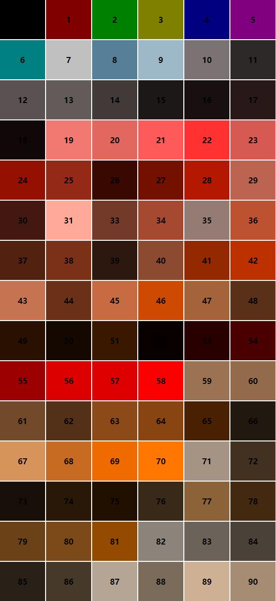 传奇脚本颜色代码汇总_传奇物品颜色代码