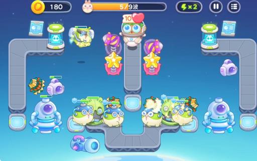 保卫萝卜4太空穿越第54关怎么过?8