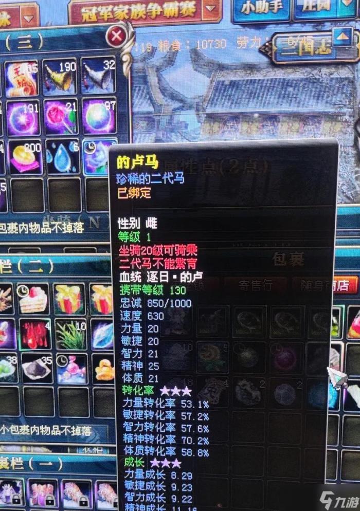 御龙在天中怎么获取好马1